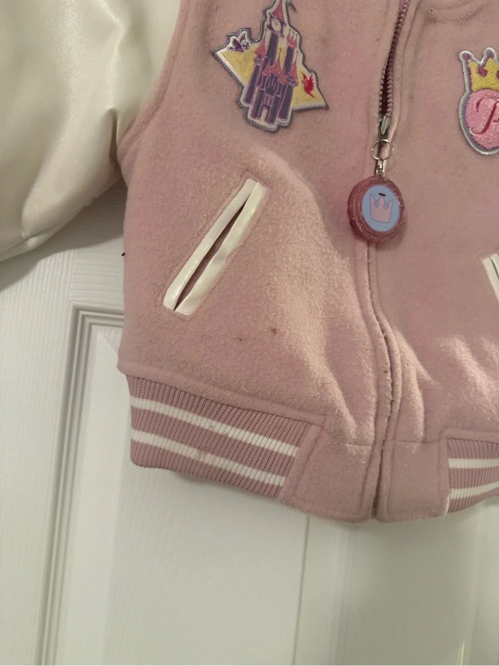 Disney Princess Girls Varsity Style Jacket Size XS 4/5
